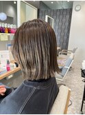 【KEISUKE】　ヌーディーベージュ　×　外ハネボブ