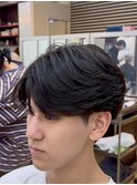MEN’S HAIR/サーフカール/刈り上げセンターパート/柏駅