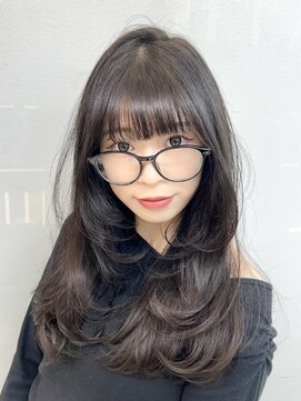 ヴェイン 渋谷(vain) 赤み消しカラー縮毛矯正レイヤーカット大人レイヤー