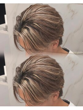 ステラ(STELLA) メンズ/ハイライト/外国人風ハイライト/センターパート/ブリーチ