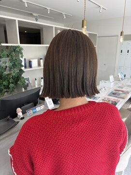 ドゥブラン(de blanc) あごラインボブ×アッシュブラウン♪