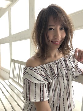 オルガ ヘアアンドメイク(Oluga hair&make) 外ハネエアリーボブ