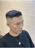 かき上げヘアショートレイアーくせ毛風パーマコンマヘア58