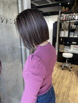 アルカナ 明治神宮前原宿(ARCANA)&nbsp;ハイライト　切りっぱなしボブ　コントラストハイライト