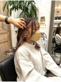 フェイスフレーミング×ミルクティーベージュ