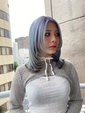 ロンドヴァリー 渋谷店(Lond vallee) 韓国風裾カラーホワイトブルーブラック！