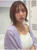 韓国前髪顔周り×切りっぱなしボブ【心斎橋/髪質改善】