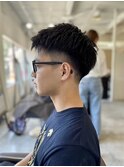 【soy-kufu】MEN'S HAIR束感アッシュブラックショートヘア