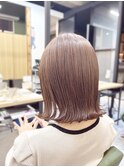《佐藤遥》ミディアムボブ/外ハネ/切りっぱなし/髪質改善/本厚木