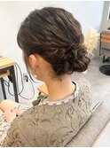 結婚式お呼ばれヘアセット＊アップスタイルナチュラルシニヨン