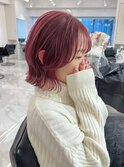 【LANTELDIT】外ハネボブ　カシスピンク　透明感カラー