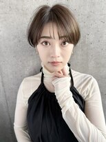 マルツ 銀座(maltu)&nbsp;耳かけマッシュショートことりベージュショートヘア銀座前髪あり