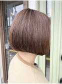 白髪ぼかし×ボブ