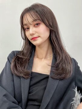 ノイズオオサカ 梅田店(NOISM OSAKA) 小顔外ハネミディアムアッシュ20代30代40代くびれミディ韓国ヘア