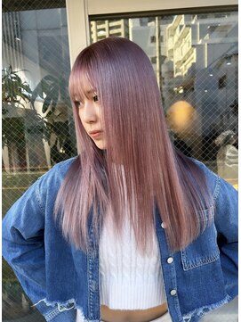 クム 横浜(qumu) 【qumu 横浜】アッシュピンクラベンダー×ケアブリーチ