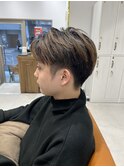アッシュブラックカルマパーマベリーショートダークアッシュ