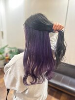 ヘアーワークス ボナ(HAIR WORKS bona.)&nbsp;魅力が引き立つパープルインナーカラー 髪質改善ケアカラー