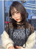 ダークブラウン 顔周りカット 美髪 レイヤーカット 韓国ヘア
