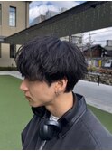 波巻きスパイラルパーマメンズマッシュパーマツイストパーマ