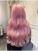 13154ホワイトピンクラベンダーミルクティー髪質改善韓国風巻き