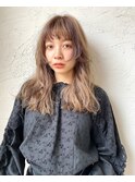 ハイトーンベージュ◎ローライトブラウン/セミロング
