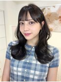 C30ミディアム韓国レイヤーくびれ巻きアイスグレージュ