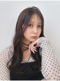 レイヤー/くびれレイヤー/ラベンダーブラウン/顔まわりカット