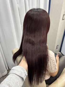 ソア 並木坂(Soa) 韓国ヘア/顔周りカット/レイヤーカット/レッド/ロング