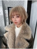 ハイトーン×ホワイトミルクティー×ボブ×レイヤー
