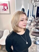 アフィナー 新宿(Afinar)&nbsp;ブリーチハイライト髪質改善ダブルカラーレイヤーカット/新宿駅