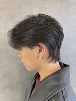 ニコトウキョウ 新宿(nico TOKYO)&nbsp;メンズセンターパートウルフセンターパートニュアンスパーマ襟足