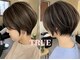 トゥルー(true)の写真/《ショートヘアx脱白髪染めハイライトの組み合わせが◎》シルエット重視のヘアデザインで上品な印象に*