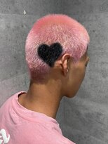 ルイス(L'wis)&nbsp;坊主 メンズブリーチ ピンク 渋谷 デザインカラー