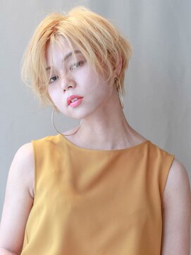 テトヘアー(teto hair) short（カジュアル、ハイトーン、大人）