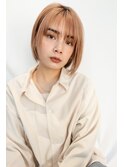 大人かわいい前髪セシルカットココアブラウンフリンジウェーブ