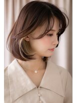 カバーヘア ブリス 北浦和(COVER HAIR bliss) 大人かわいいイヤリングカラーハイライト前下がりボブY北浦和!