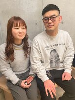 エウペ 渋谷(WEUPE)&nbsp;斜めバング/グレージュカラー/デザインカラー/シルキーベージュ