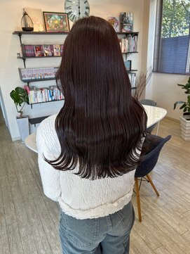 シー 岡崎(,SHE) 切りっぱなしボブ/エアリーロング/美髪/ピンクブラウン/岡崎