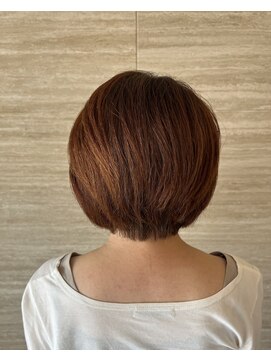 ヘアー スニップ(hair snip) 大人すっきりボブ暖色系オレンジベージュ【上桂/桂】