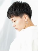 20代30代ツーブロック黒髪フェザーマッシュ韓国ヘアb仙台