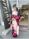成人式前撮りヘアセット