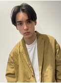 かき上げセンターパート 黒髪 ニュアンスパーマ 韓国風