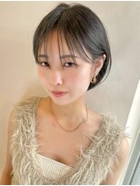 イヴォークトーキョーオーサカ(EVOKE TOKYO osaka) 20代 30代40代ショート ボブ 耳かけ 髪質改善 暗髪 可愛い
