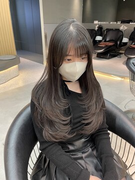 ロンドミラー 博多店(Lond Mirror) 小顔/透明感カラー/韓国風/ダブルカラー/レイヤーカット/顔周り