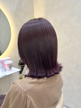 ジーナ 南草津(Zina) 髪質改善＊切りっぱなしxピンクラベンダー＊