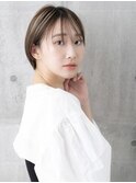 #63/イメチェン/ホワイトブロンド/外ハネボブ/ワイドバング/仙台