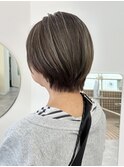 極細ハイライト×アッシュベージュ