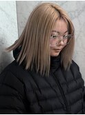 【olino】艶ハイトーン20代30代☆ミルクティーベージュ