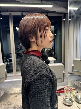 リラス 博多(rilas) フェイスレイヤー　ショートボブ　ミニボブ　暖色カラー