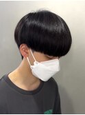 黒髪マッシュナチュラルマッシュメンズヘア韓国ツーブロック